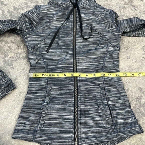 Lululemon Hooded Define Jacket Nulu Heathered Black White Full Zip Soft Sz 4 - Picture 7 of 13